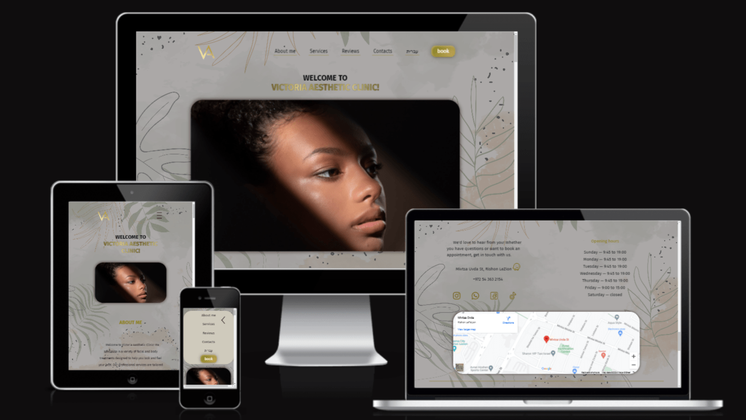 landing for an aesthetic clinic